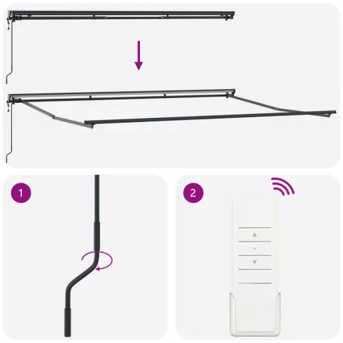  Behúzható napellenző Tengerkék 450x300 cm Poliészter és acél