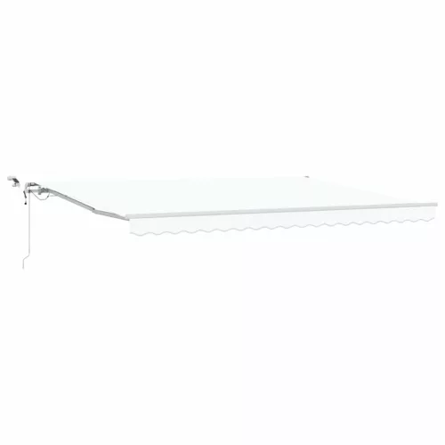  Behúzható napellenző Fehér 450 × 300 cm Poliészter és fém