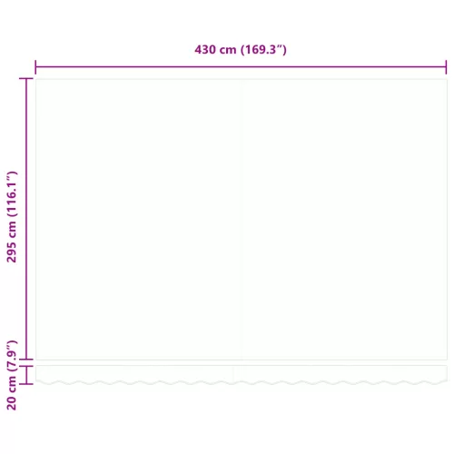 Behúzható napellenző Fehér 450x300 cm Poliészter és fém