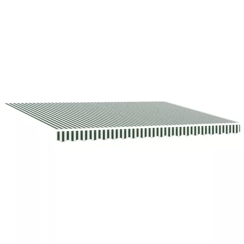  Behúzható napellenző Zöld és Fehér 450 × 300 cm