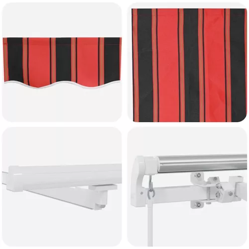  Behúzható napellenző narancssárga és barna 450 × 350 cm