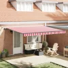  Napernyő Anyag tartalmaz Piros és Fehér 450 × 350 cm Poliészter
