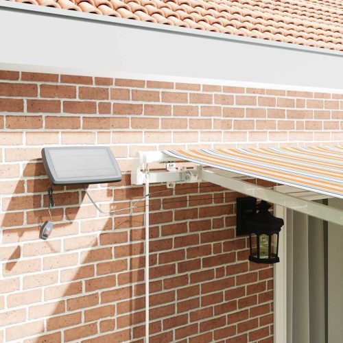  Behúzható napellenző Sokszínű 450 × 350 cm Szövet és Acél