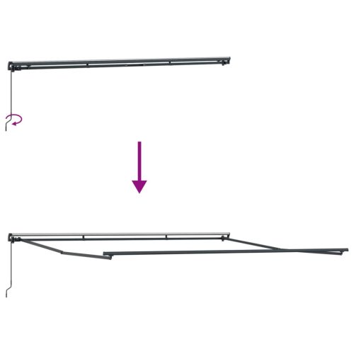  Behúzható napellenző Sokszínű 450 × 350 cm Poliészter és acél
