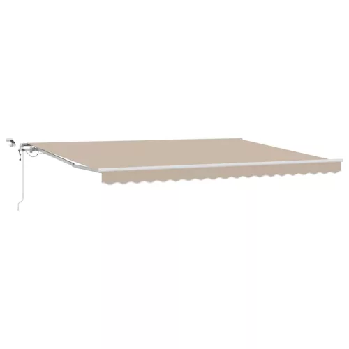  Behúzható napellenző Bézs 450 × 350 cm Poliészter és fém