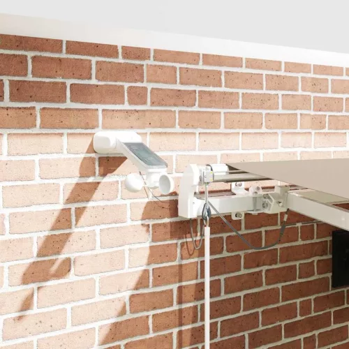  Behúzható napellenző Bézs 450 × 350 cm Poliészter és fém