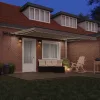  Behúzható napellenző LED -es lámpákkal Bézs 450 ×350 cm szövet