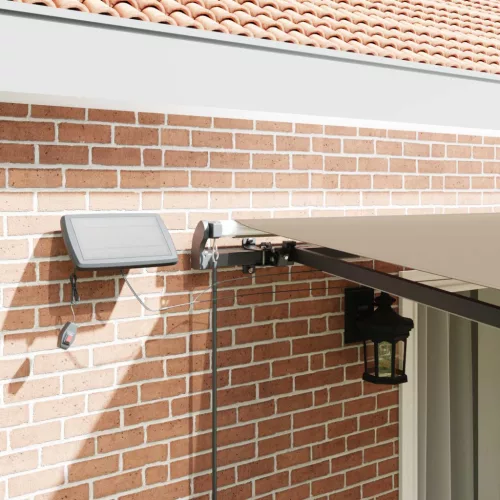  Behúzható napellenző LED -es lámpákkal Bézs 450 ×350 cm szövet