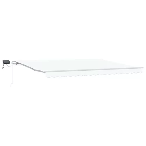  Behúzható napellenző Fehér 450 × 350 cm Szövet és Acél