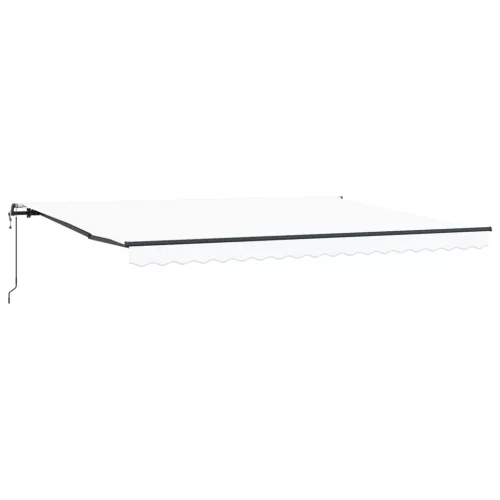  Behúzható napellenző Fehér 450 × 350 cm Szövet és Alumínium