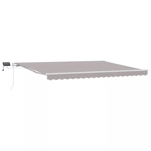  Behúzható napellenző Világosszürke 450 × 350 cm Szövet és Acél