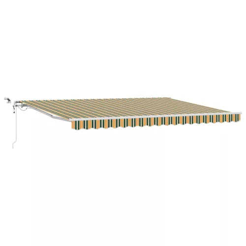  Behúzható napellenző Zöld és Sárga 450 × 350 cm