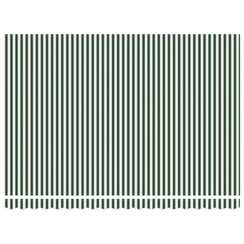  Elektromos Kihúzható Napernyő Zöld és Fehér 450 × 350 cm