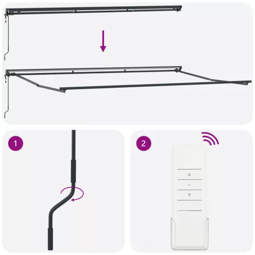  Behúzható napellenző Kék és Fehér 500x300 cm