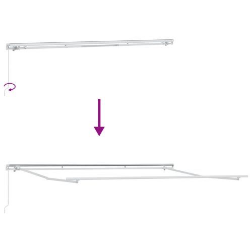  Kézi behúzható napellenző narancs és barna 500x300 cm