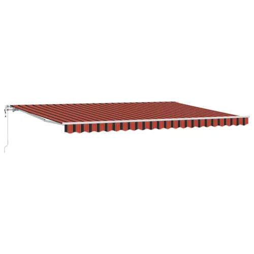  Behúzható napellenző narancssárga és barna 500 × 300 cm szövet