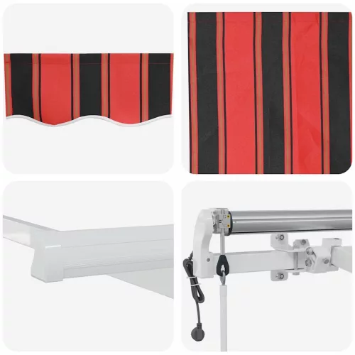  Behúzható napellenző narancssárga és barna 500 × 300 cm szövet