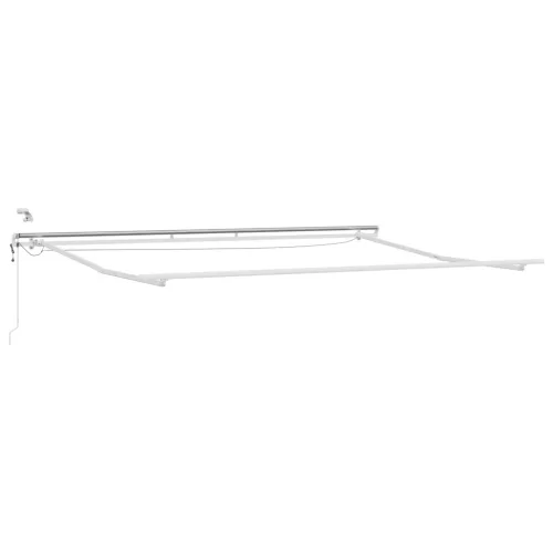  Automatikus Behúzható Napellenző LED lámpával narancssárga és barna színben, 500x300 cm