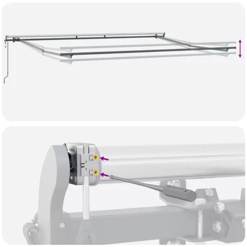  Automatikus Visszahúzható Napernyő Narancs és Barna 500x300 cm