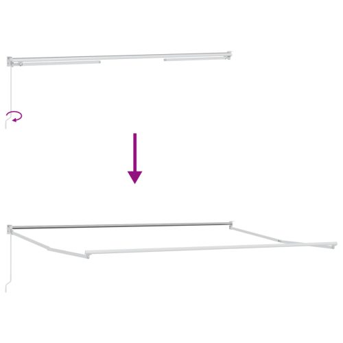  Kézi Behúzható Napellenző Narancssárga és Barna 500x300 cm