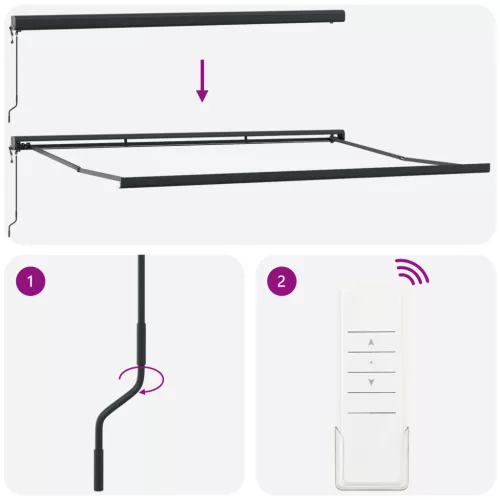  Automatikus Behúzható Napellenző - Narancs és Barna 500x300 cm