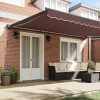  Napernyő keret Barna 500 × 300 cm Poliészter PU bevonattal