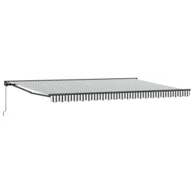  Behúzható napellenző Antracit és Fehér 500 × 300 cm