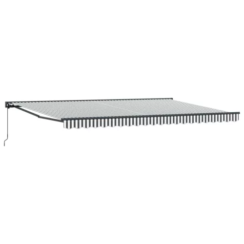  Behúzható napellenző Antracit és Fehér 500 × 300 cm