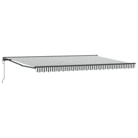  Behúzható napellenző Antracit és Fehér 500 × 300 cm