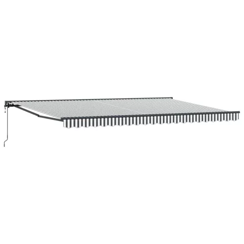  Behúzható napellenző Antracit és Fehér 500 × 300 cm