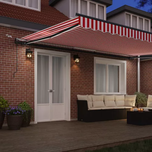  Napernyő Anyag tartalmaz Piros és Fehér 500 × 300 cm Poliészter