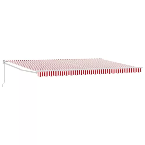  Napernyő Piros és Fehér 500 x 300 x 165 cm Poliészter és fém