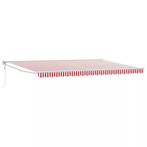  Napernyő Piros és Fehér 500 x 300 x 165 cm Poliészter és fém