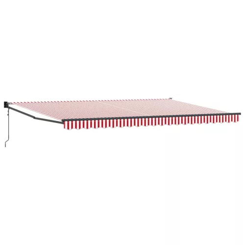 Napernyő Piros és Fehér 500 x 300 x 165 cm Poliészter és fém