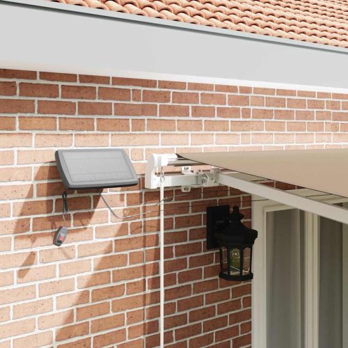  Behúzható napellenző Bézs 500 × 300 cm Szövet és Acél