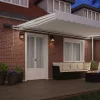  Behúzható napellenző Fehér 500 × 300 cm Szövet és Acél