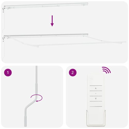  Elektromos Kihúzható Napernyő Fehér 500 × 300 cm