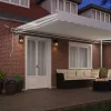  Behúzható napellenző Fehér 500 × 300 cm Poliészter és fém