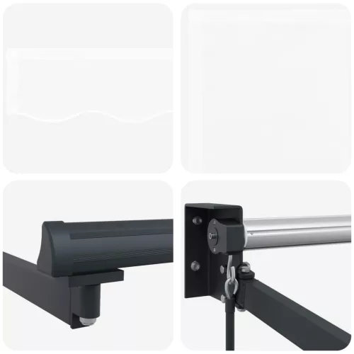  Napernyő Fehér 500 × 300 cm Poliészter és fém