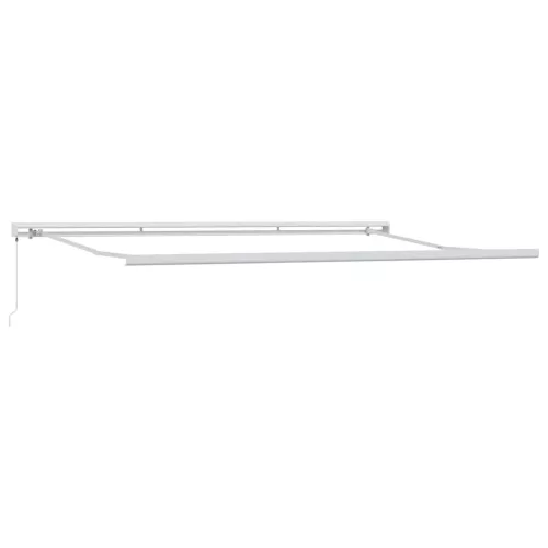  Behúzható napellenző Fehér 500 × 300 cm Szövet és Fém