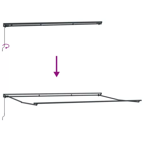 Napernyő keret Fehér 500 × 300 cm Poliészter PU bevonattal