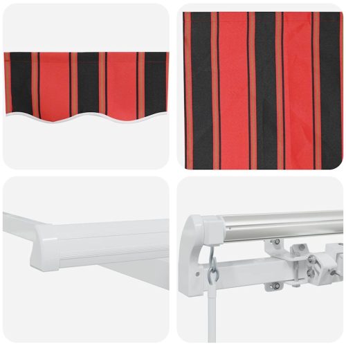  Behúzható napellenző Narancs és Barna 500 × 350 cm