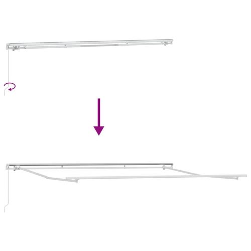 Behúzható napellenző Narancs és Barna 500 × 350 cm