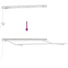  Behúzható napellenző Piros és Fehér 500 × 350 cm