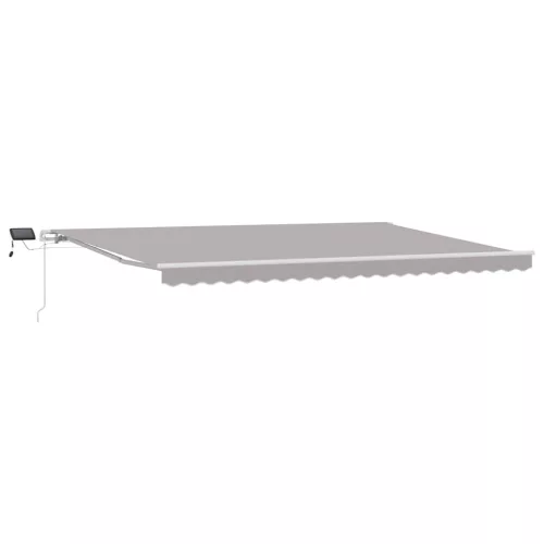  Behúzható napellenző Világosszürke 500 × 350 cm Szövet és Acél