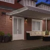  Behúzható napellenző Világosszürke 500 × 350 cm Szövet és Acél