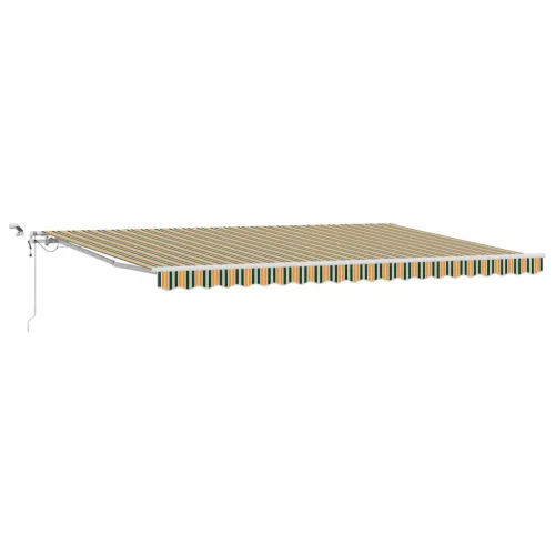  Behúzható napellenző Zöld és Sárga 500 × 350 cm