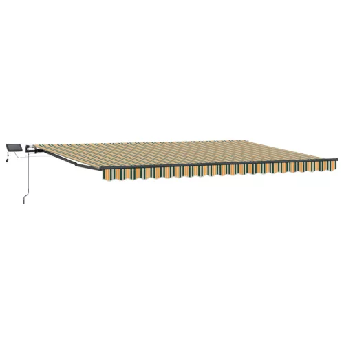  Behúzható napellenző Zöld és sárga 500 ×350 cm szövet