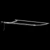  Behúzható napellenző Zöld és Fehér 500 × 350 cm Szövet és Acél