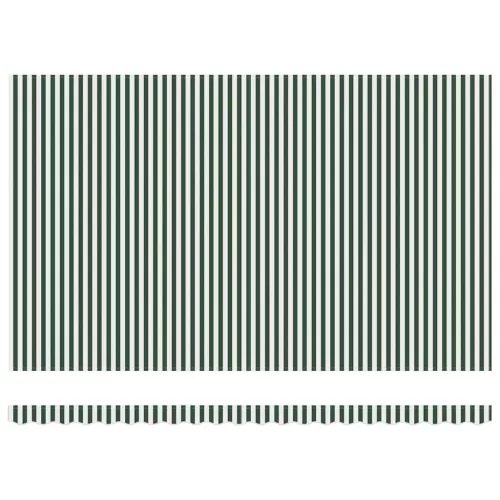  Behúzható napellenző Zöld és Fehér 500 × 350 cm